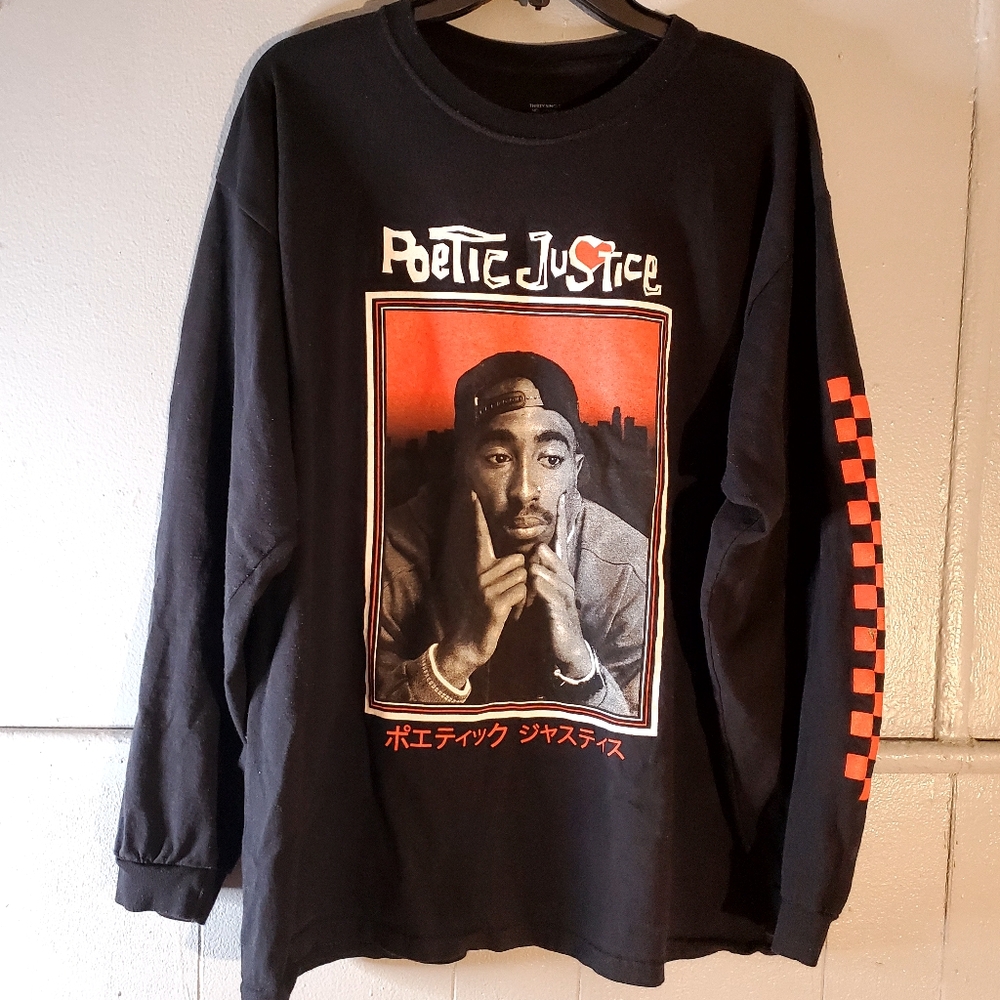 Thirty Single men's long sleeve shirt Tupac size XL